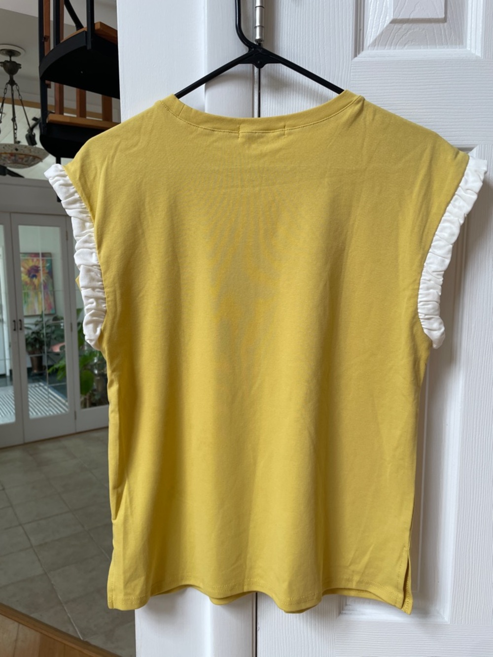 Yellow Ruffle Sleeve Tee - Picture 2 of 3